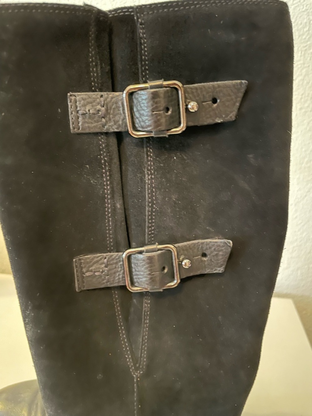 Clark’s Wool Lined Leather Suede Buckle Riding Boots Size 9.5 - Picture 2 of 9